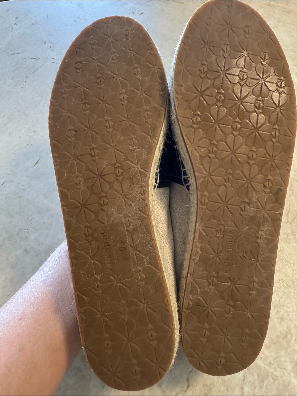 kate spade Black Perforated Espadrille Slip-Ons - Picture 12 of 12
